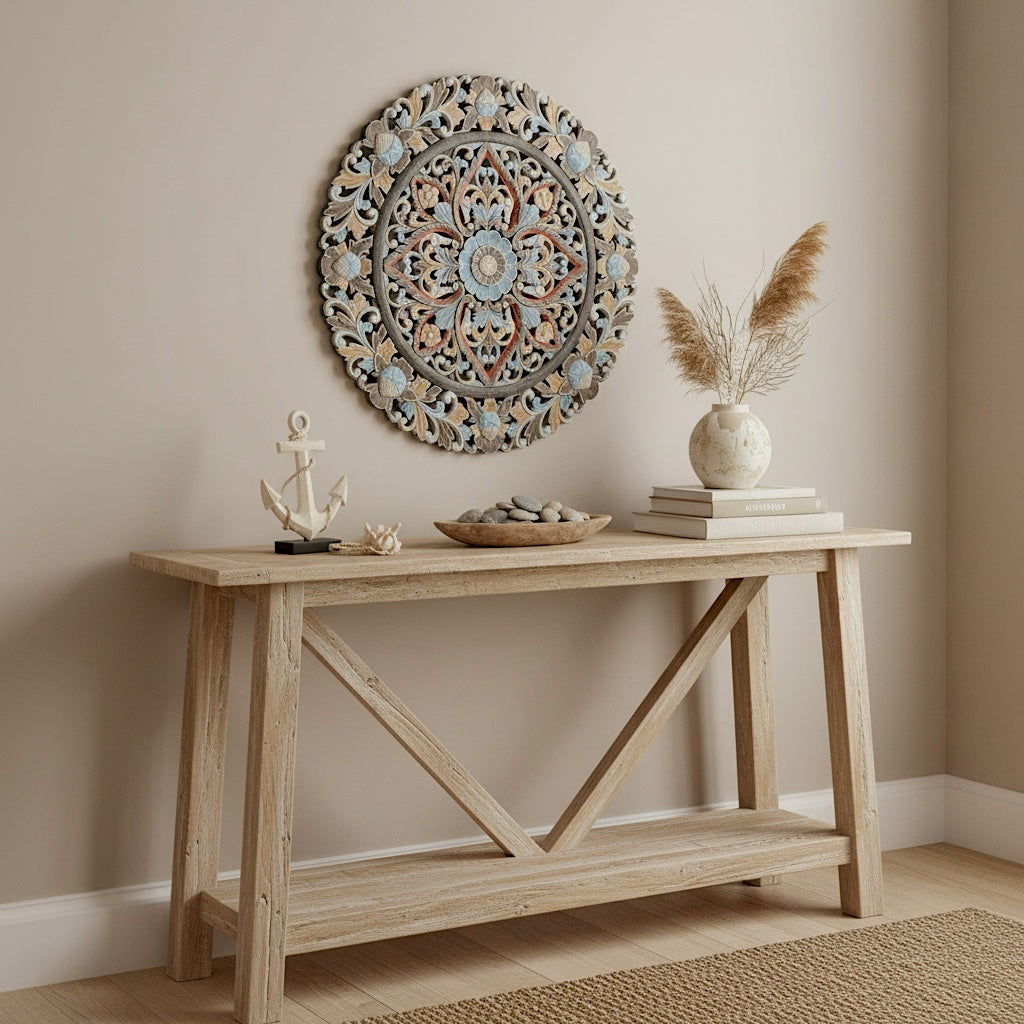 Carved Mandala Decorative Panel "Ayunina" - 100 cm