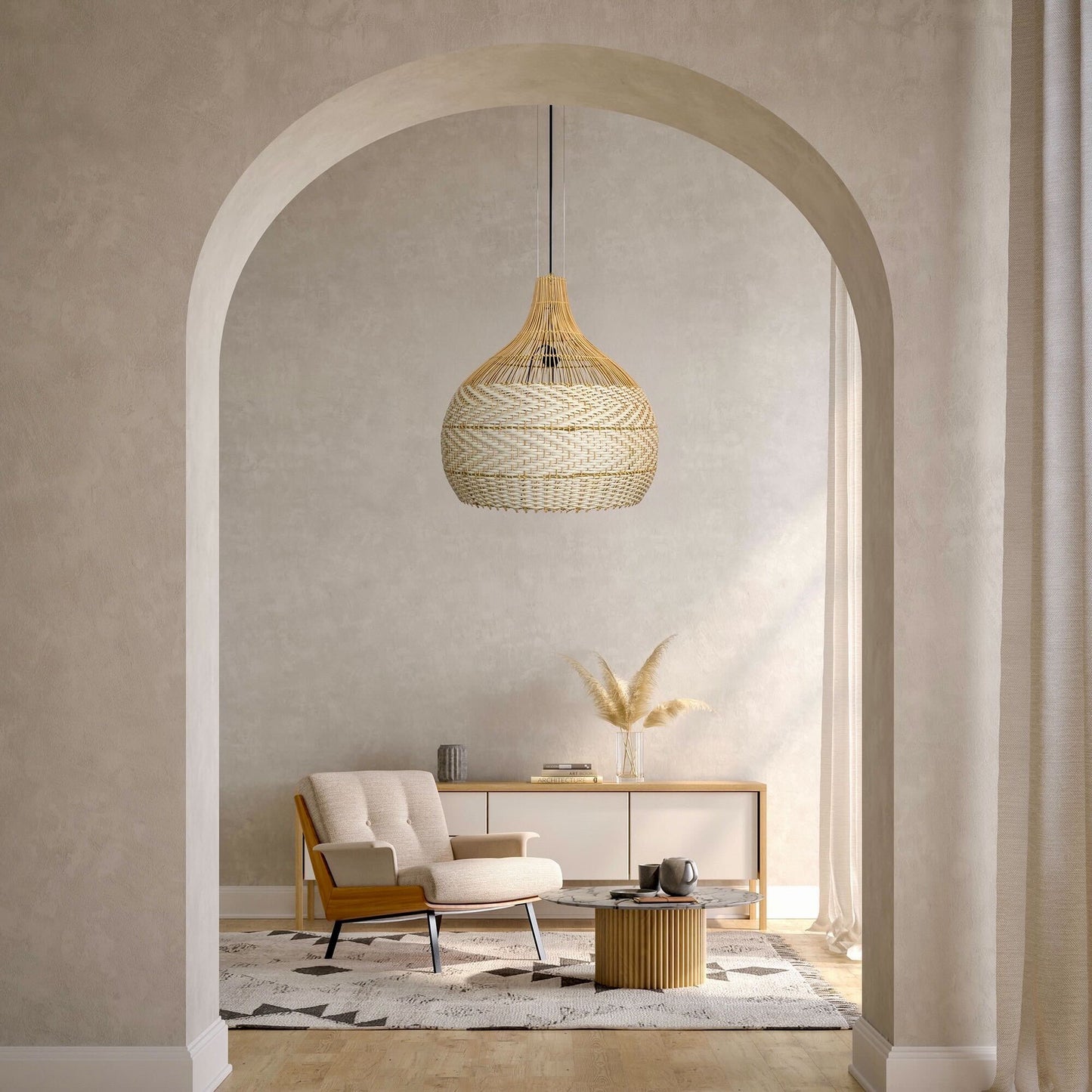 Rattan Pendant Lamp Shades "Medewi Putih"