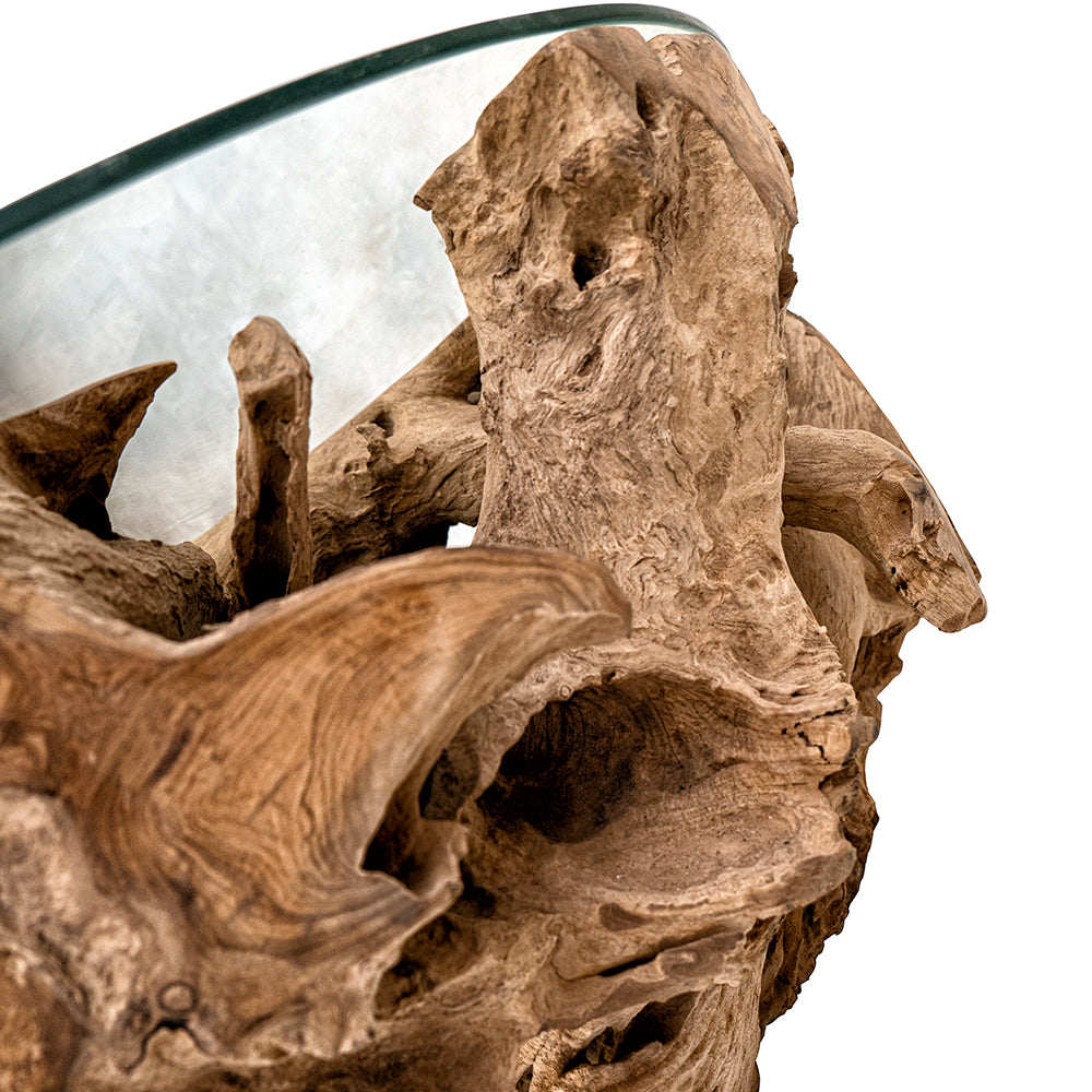 Teak Root Wooden Coffee Table “Jatee” – Round – 100 cm