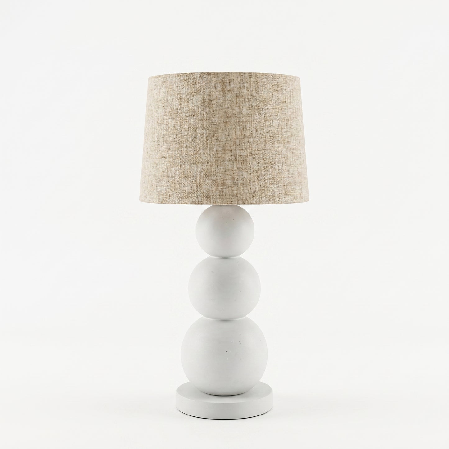 Wooden Table Lamp in White 'Kalaitu' - 60 cm