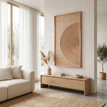 Rattan Wall Panel 'Portico' - 100 x 60 cm
