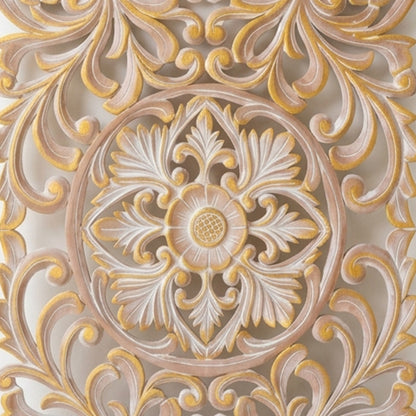 Decorative Panel "Azalea" - Gold Antique Wash - 100 x 60 cm