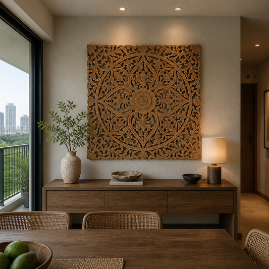 Carved Decorative Panel "Maliku" - 110 cm