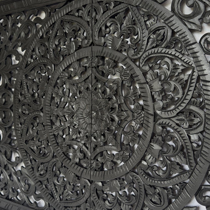 Half Size Mandala Bed Headboard "Manusa"- Natural - USA