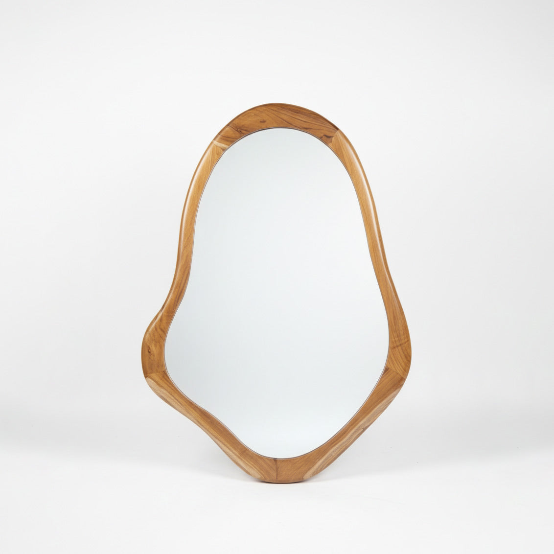 Wooden Organic Mirror 'Lestari' - Natural -  100 x 65 cm