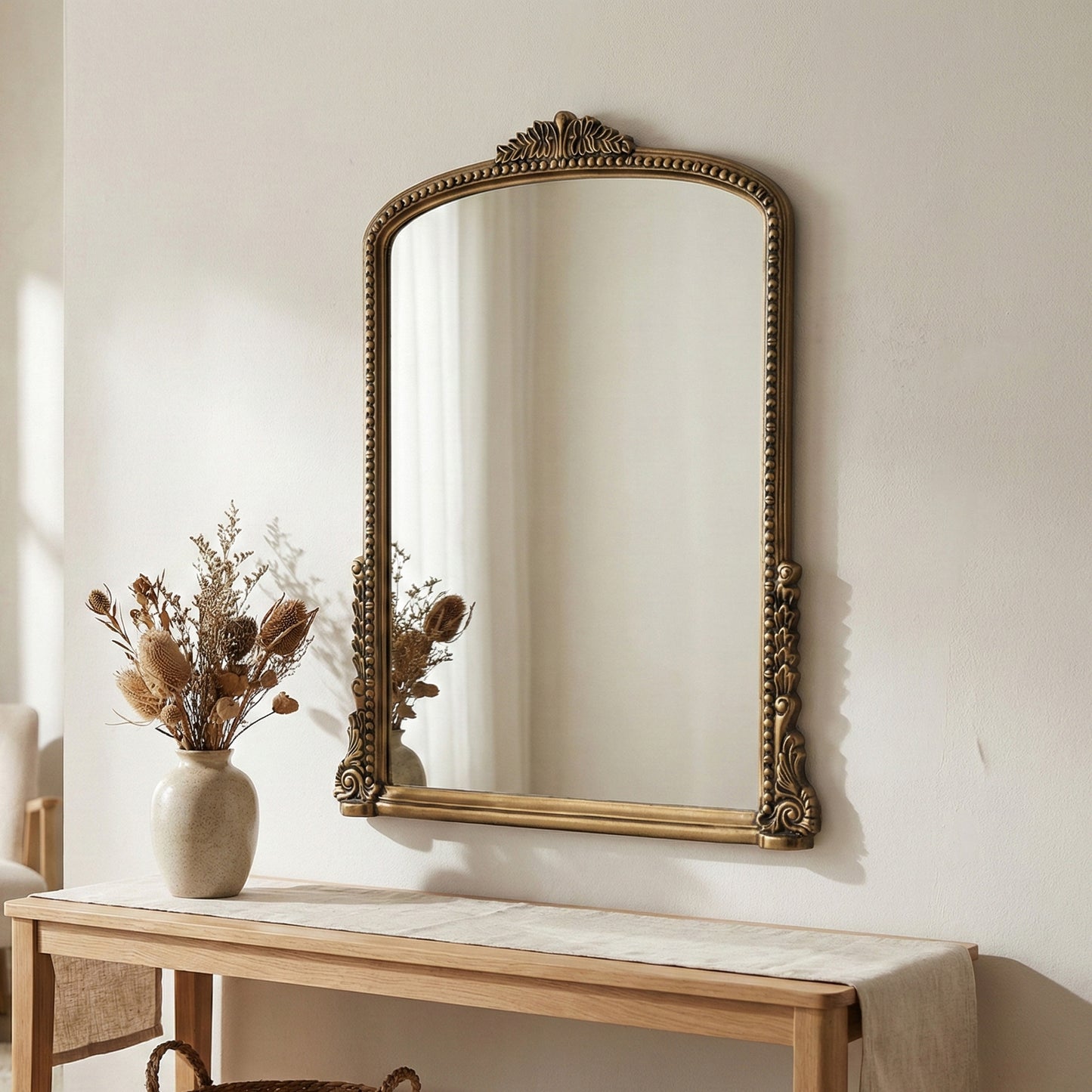 Hand Carved Mirror "Nirmala" - 95 x 75 cm