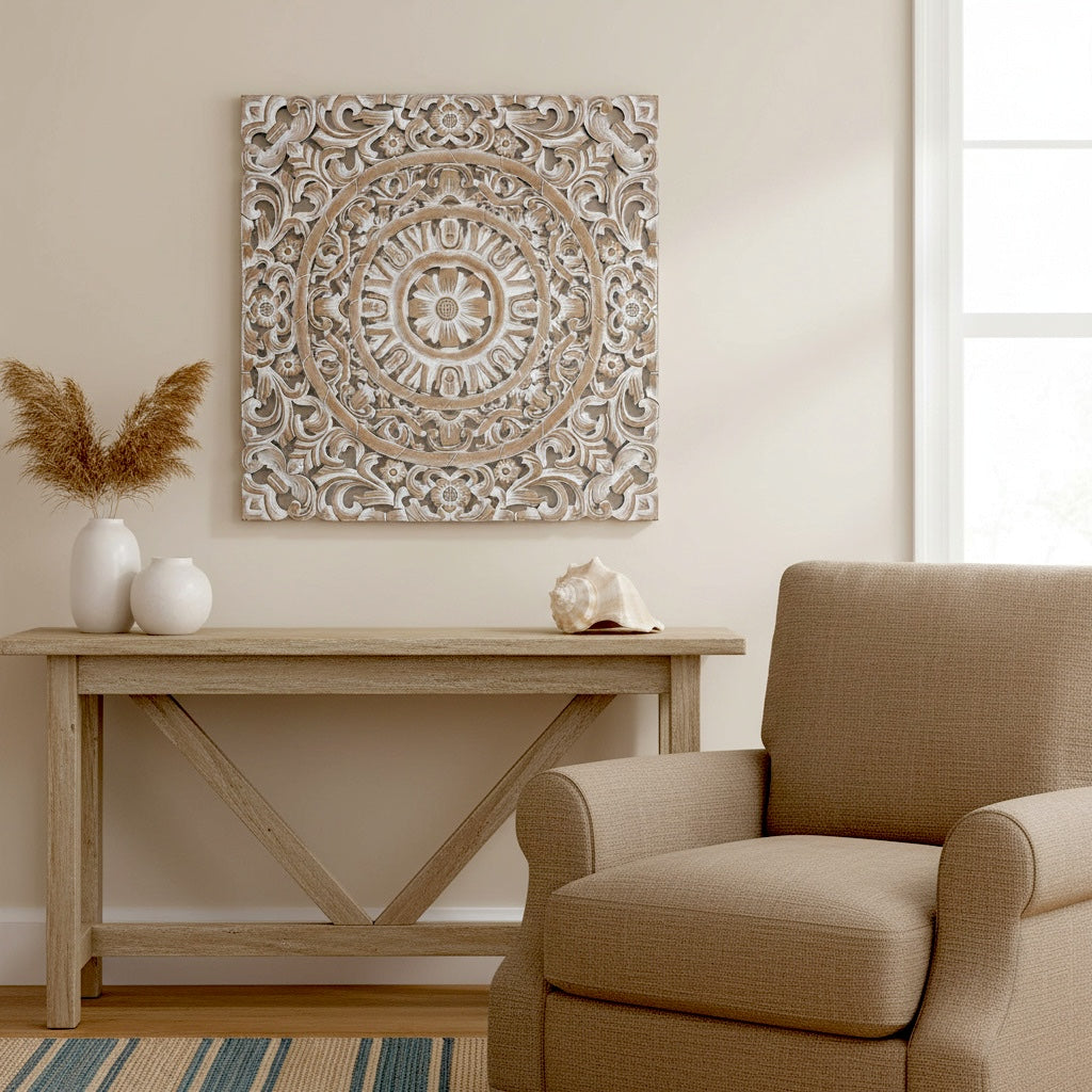 Kulture Home Decor - Carved Decorative Panel 
