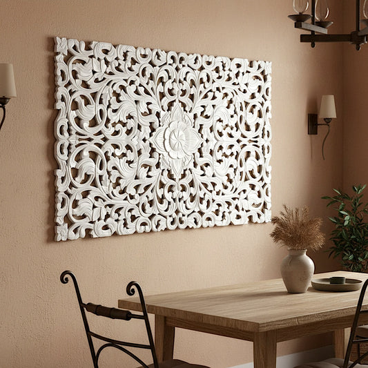 Carved Decorative Panel "Restu" - 100 x 60 cm