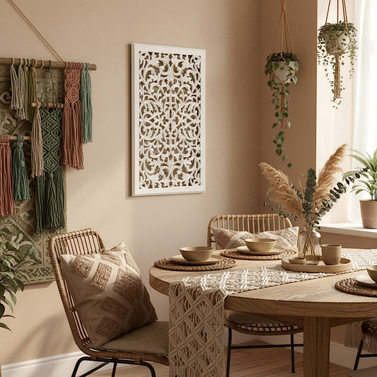 Carved Decorative Panel "Sekar" - 100 x 60 cm