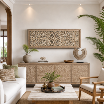 Carved Decorative Panel "Nirwana" - 125 x 42 cm