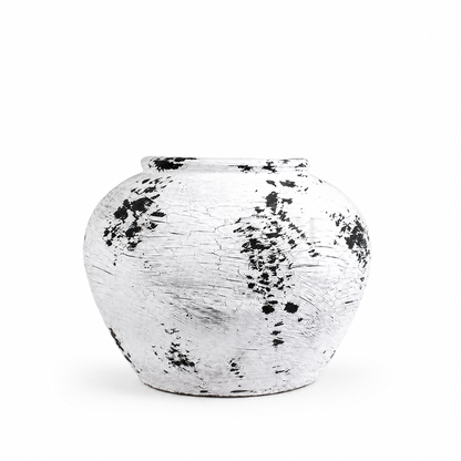 Decorative Vase “Mawa” – Distressed White