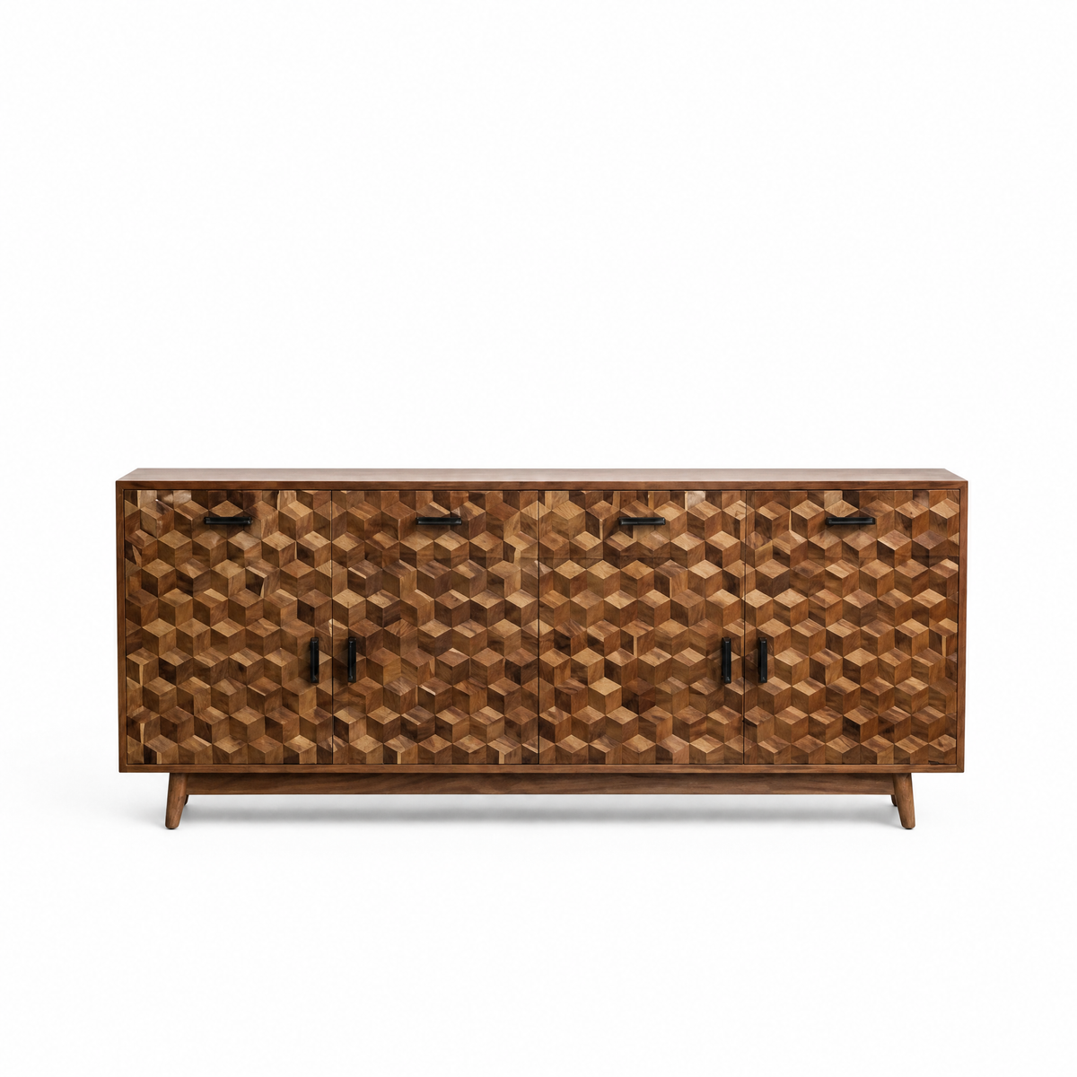 Wooden Sideboard Console Cabinet "Savanna" - Natural - 180 cm