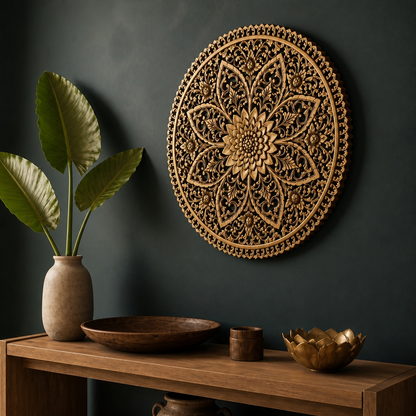 Carved Decorative Mandala "Kejayaan" - 100cm