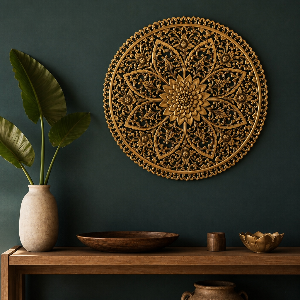 Carved Decorative Mandala "Kejayaan" - 100cm