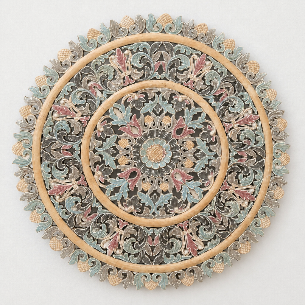 Carved Mandala Decorative Panel "Lou" - 100 cm
