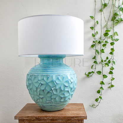 Ceramic Table Lamp 'Bleuet'